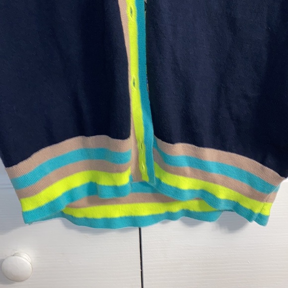 J. Crew Contrast Navy Cardigan - Picture 4 of 7